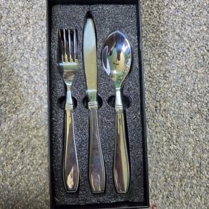 BunMo Weighted Silverware 3pc Dinner Set 304 Stainless Steel 7oz Heavy‎ Utensils